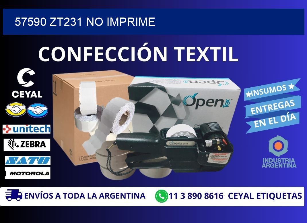 57590 ZT231 no imprime