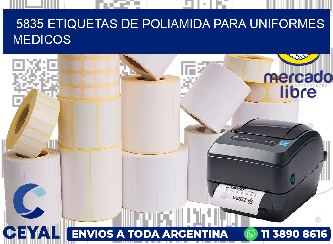 5835 Etiquetas de poliamida para uniformes medicos