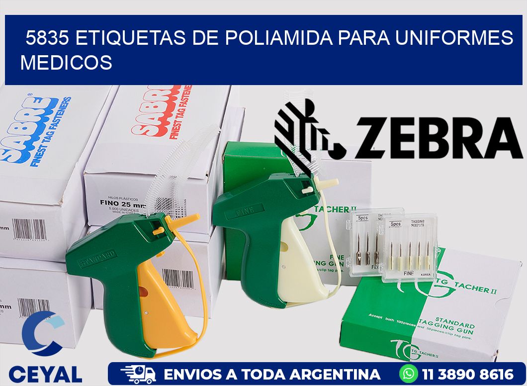 5835 Etiquetas de poliamida para uniformes medicos