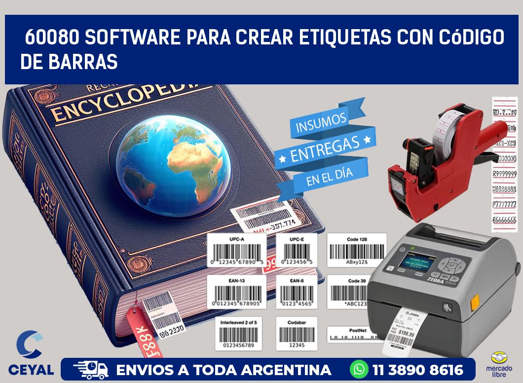 60080 Software para crear etiquetas con código de barras