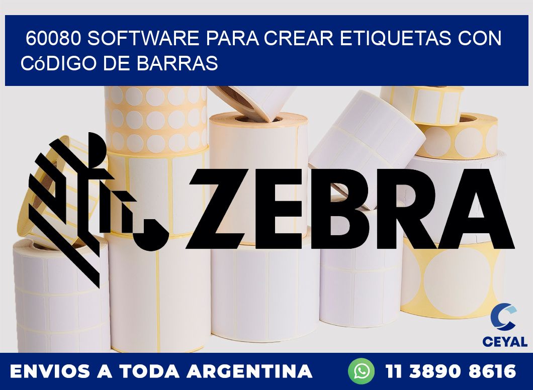 60080 Software para crear etiquetas con código de barras