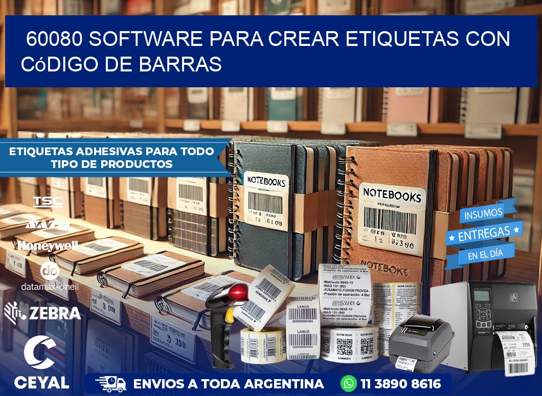 60080 Software para crear etiquetas con código de barras