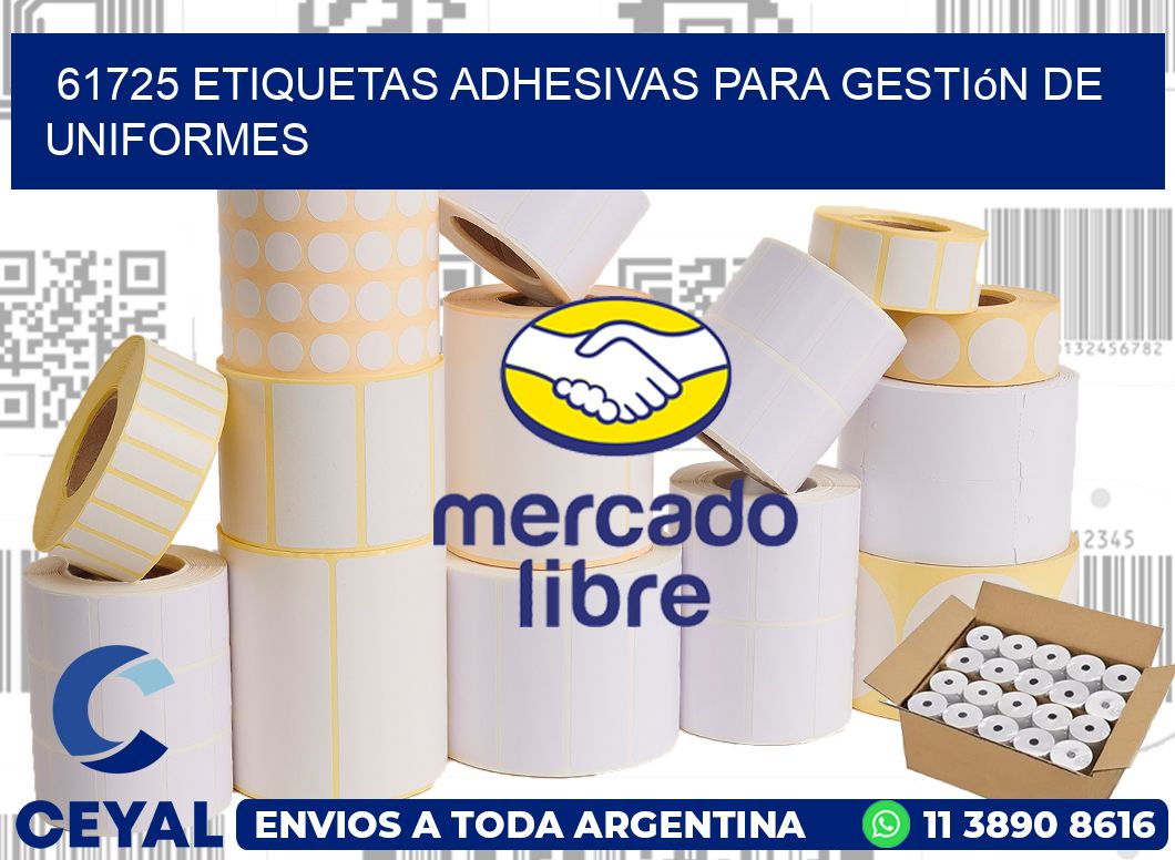 61725 Etiquetas adhesivas para gestión de uniformes