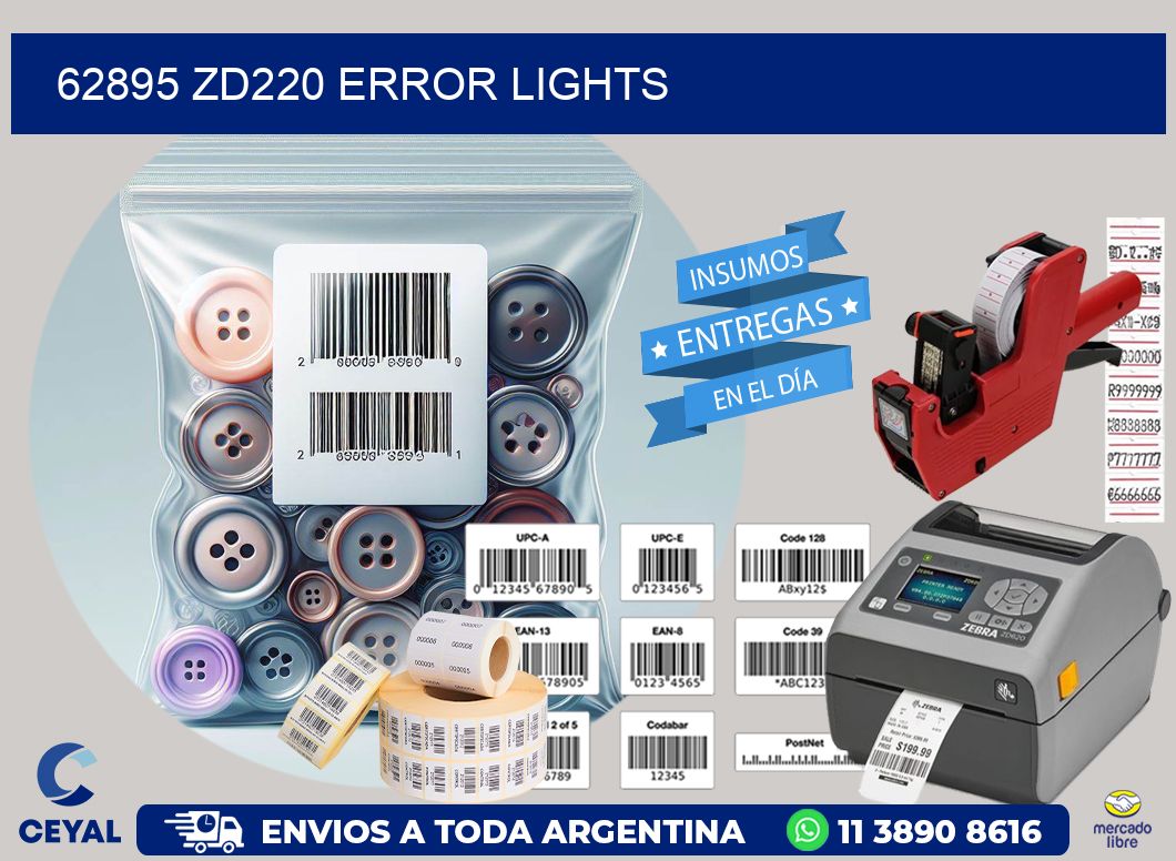 62895 ZD220 error lights