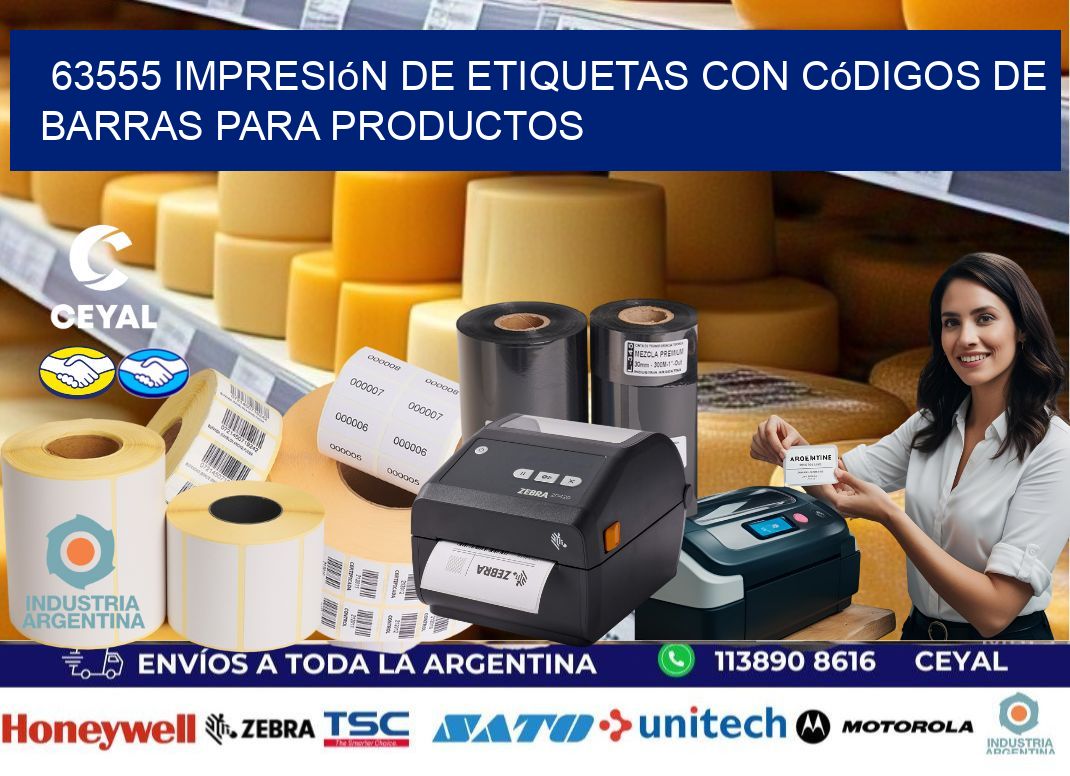 63555 Impresión de etiquetas con códigos de barras para productos