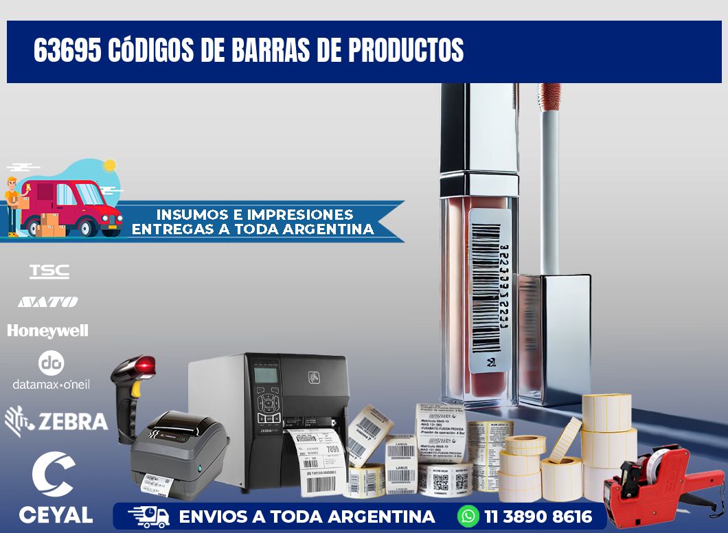 63695 Códigos de barras de productos