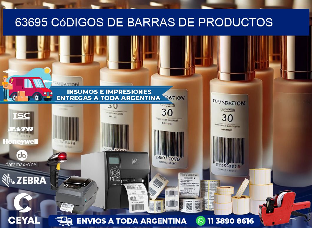 63695 Códigos de barras de productos
