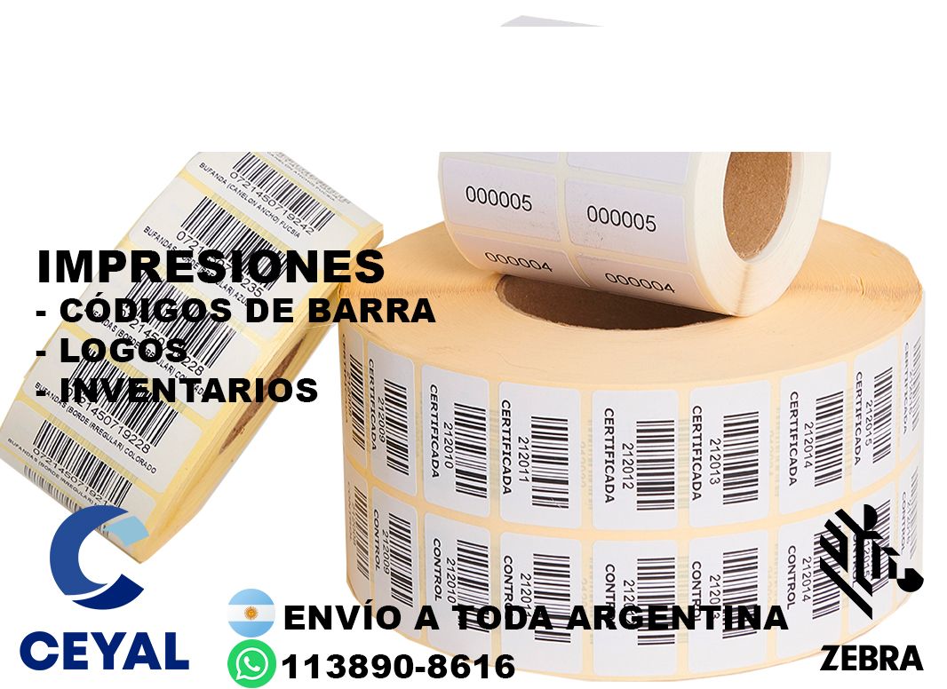 655 Etiquetas en rollo para grandes tiradas