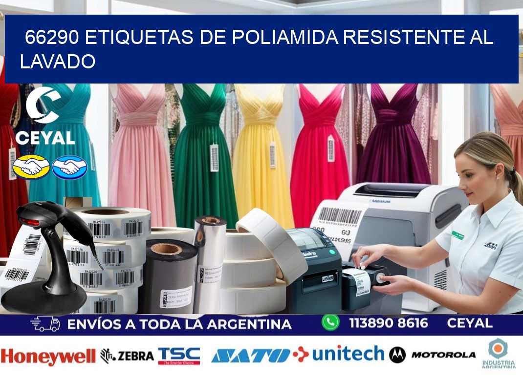 66290 Etiquetas de poliamida resistente al lavado