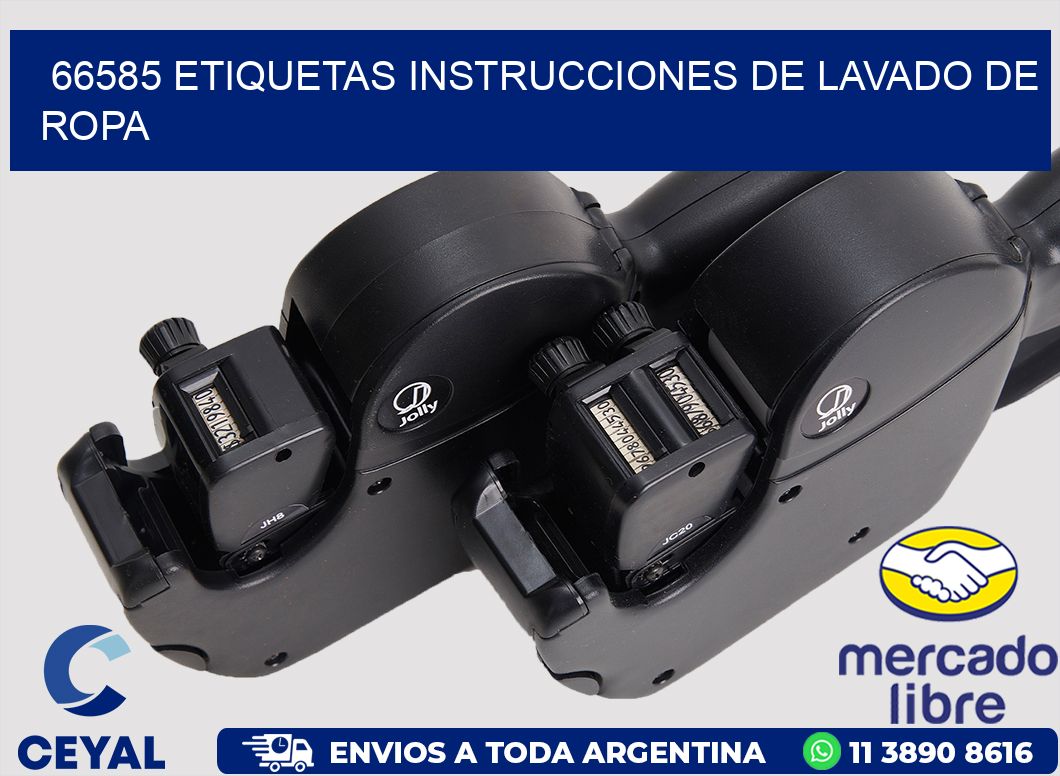 66585 etiquetas instrucciones de lavado de ropa