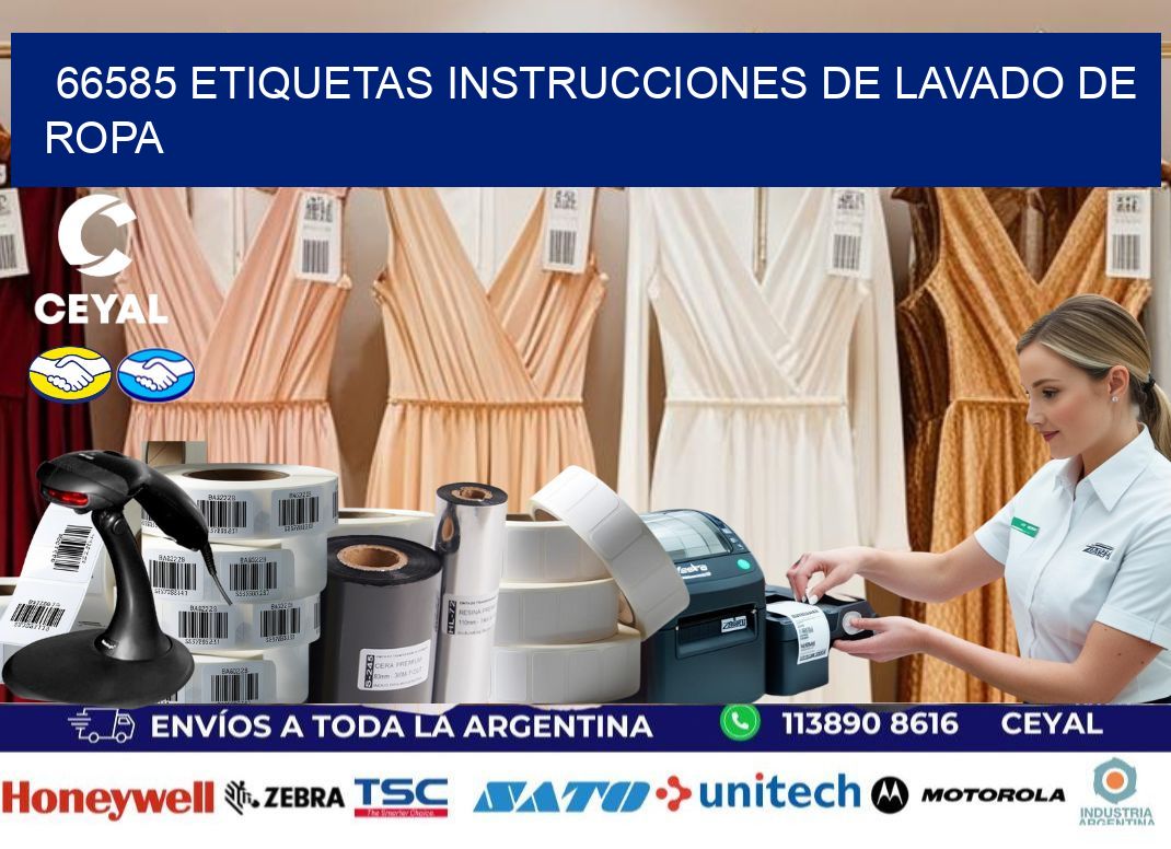 66585 etiquetas instrucciones de lavado de ropa