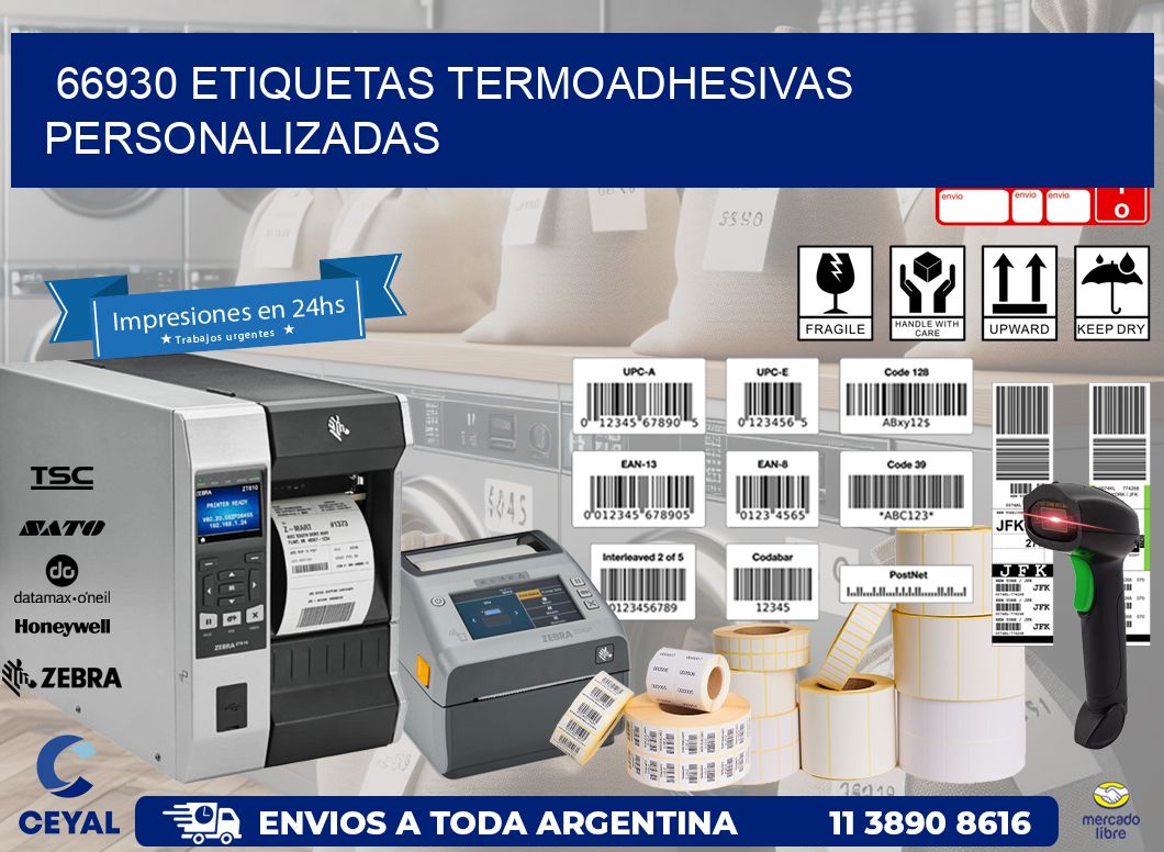 66930 Etiquetas termoadhesivas personalizadas