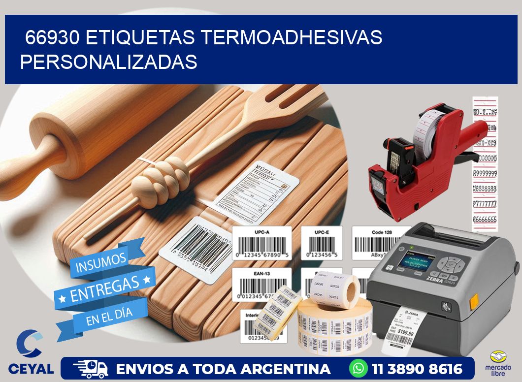 66930 Etiquetas termoadhesivas personalizadas