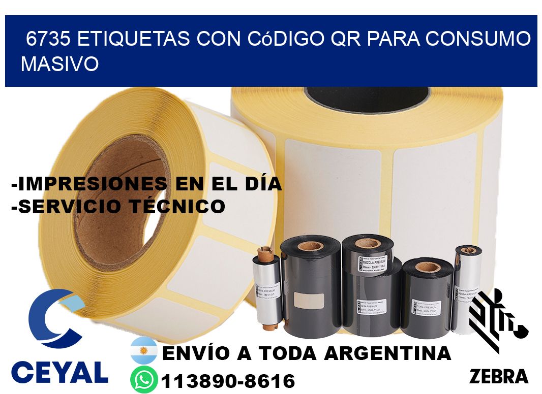 6735 Etiquetas con código QR para consumo masivo