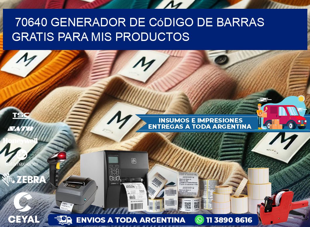 70640 Generador de código de barras gratis para mis productos