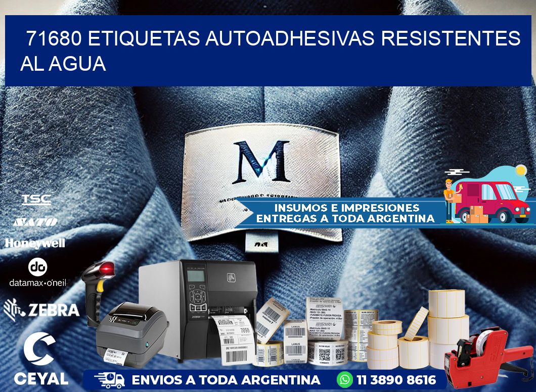 71680 etiquetas autoadhesivas resistentes al agua