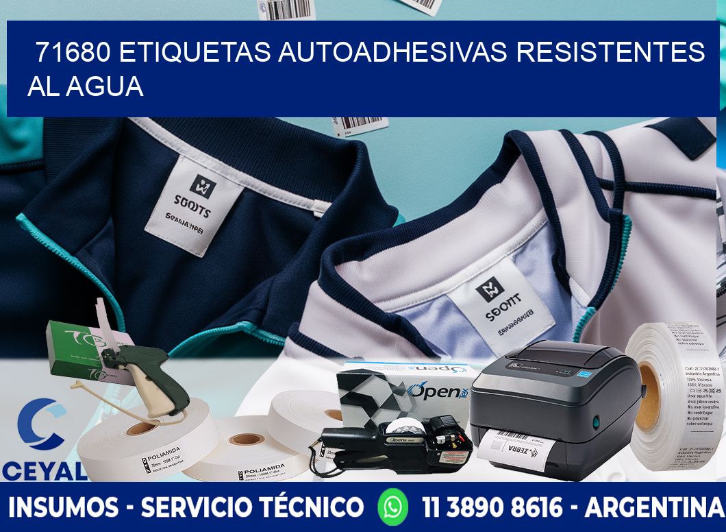 71680 etiquetas autoadhesivas resistentes al agua