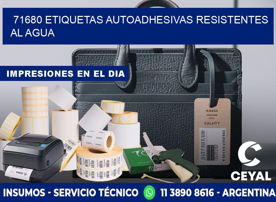 71680 etiquetas autoadhesivas resistentes al agua