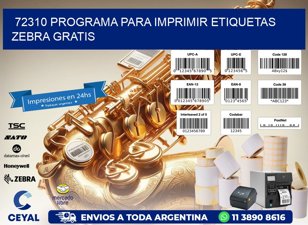 72310 Programa para imprimir etiquetas Zebra gratis