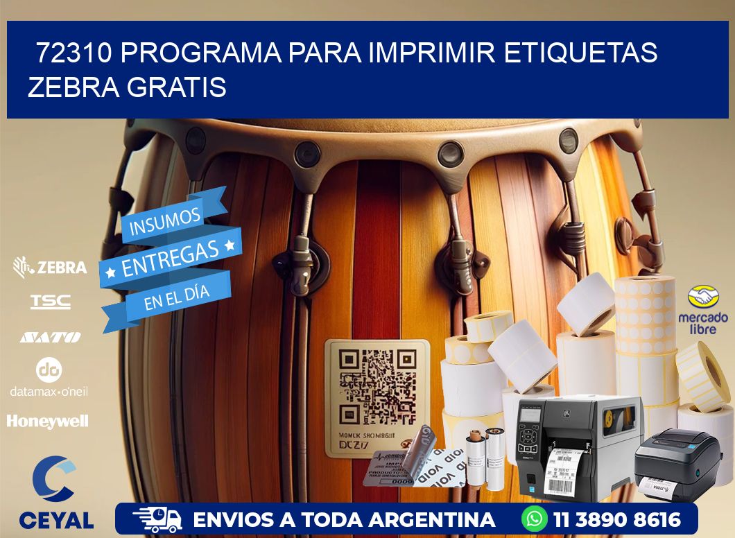 72310 Programa para imprimir etiquetas Zebra gratis