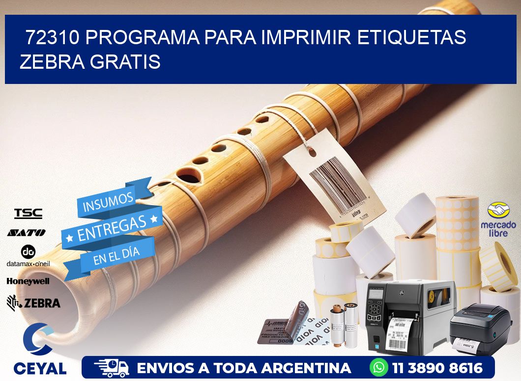72310 Programa para imprimir etiquetas Zebra gratis