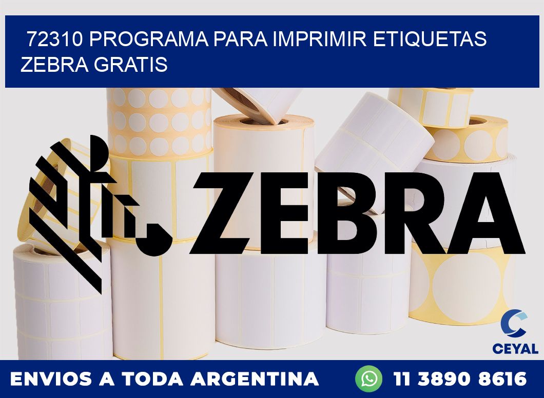 72310 Programa para imprimir etiquetas Zebra gratis