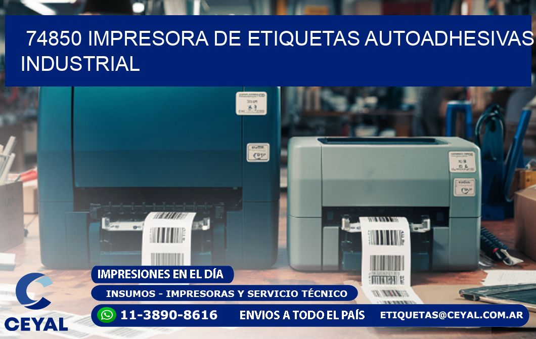74850 Impresora de etiquetas autoadhesivas industrial
