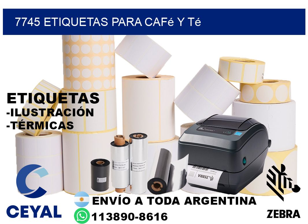 7745 Etiquetas para café y té