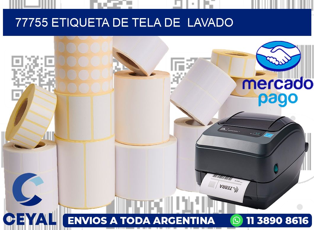 77755 etiqueta de tela de  lavado