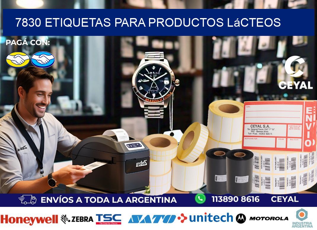 7830 Etiquetas para productos lácteos
