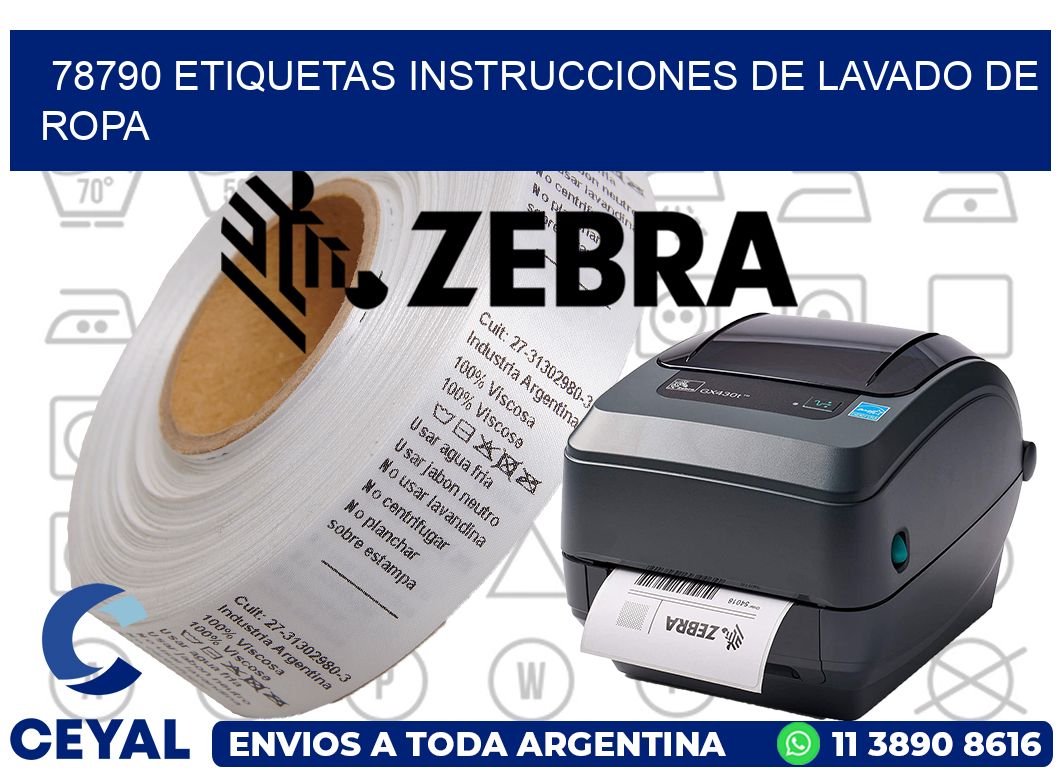 78790 etiquetas instrucciones de lavado de ropa