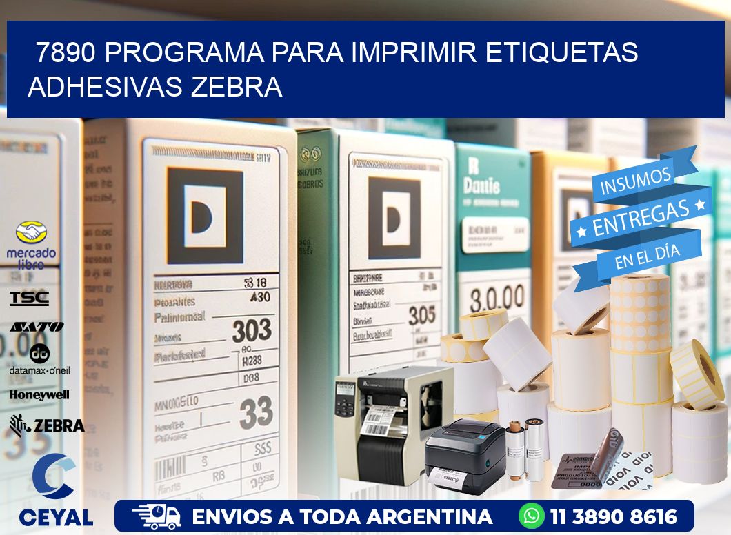 7890 Programa para imprimir etiquetas adhesivas zebra