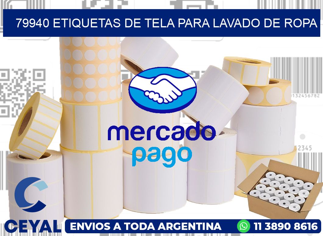 79940 Etiquetas de tela para lavado de ropa