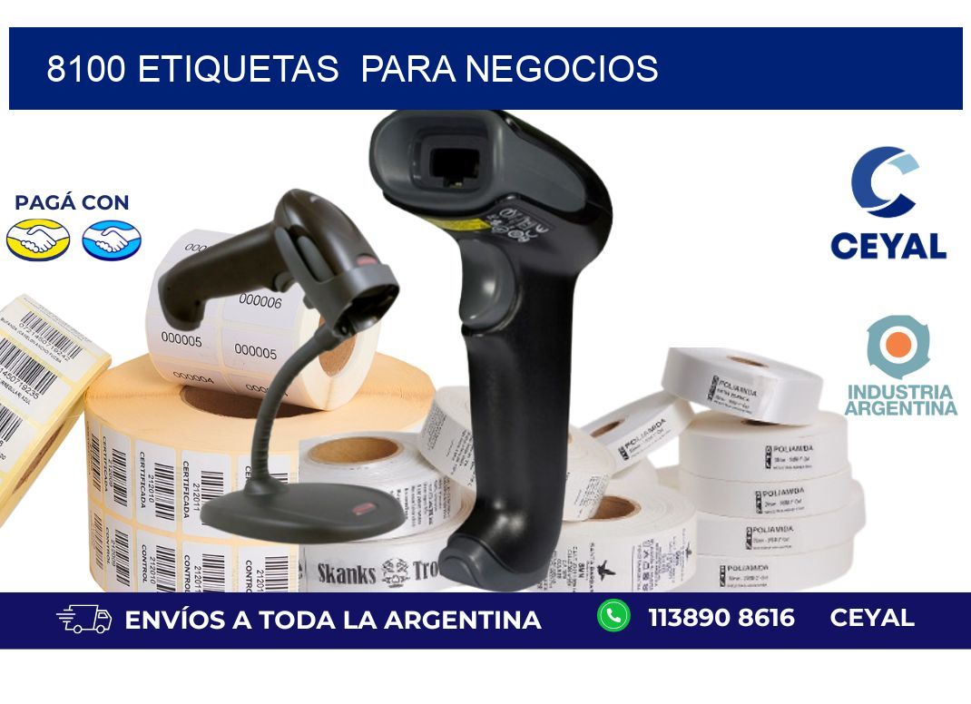 8100 etiquetas  para negocios
