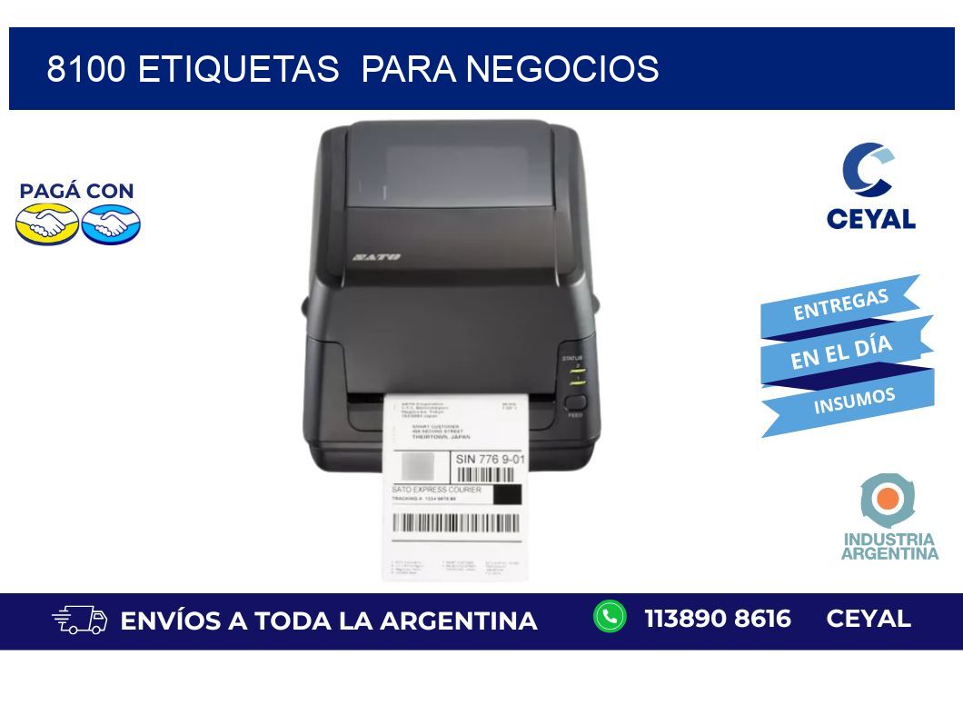8100 etiquetas  para negocios