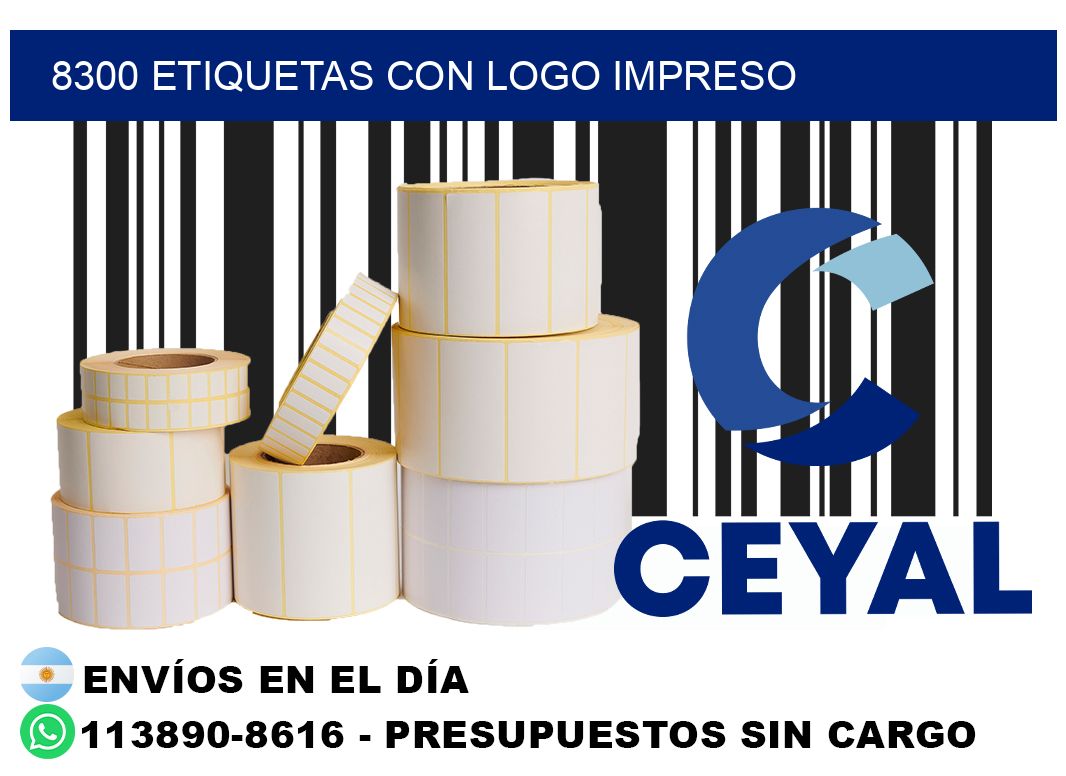 8300 Etiquetas con logo impreso