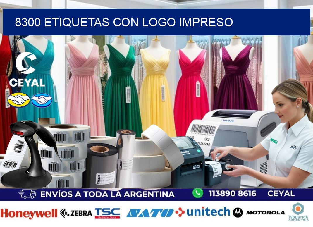 8300 Etiquetas con logo impreso
