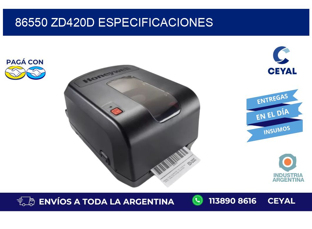 86550 ZD420d especificaciones