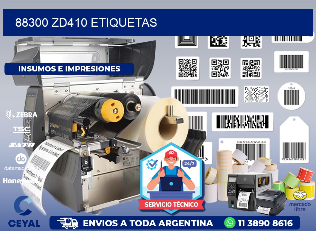 88300 ZD410 etiquetas