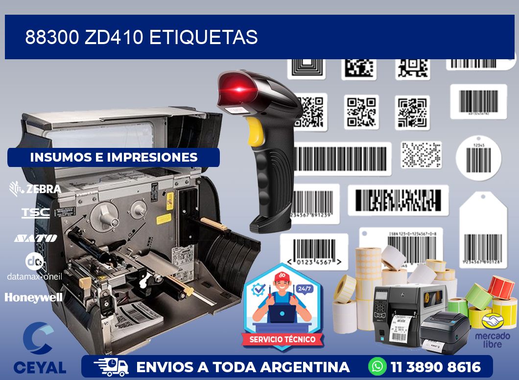 88300 ZD410 etiquetas