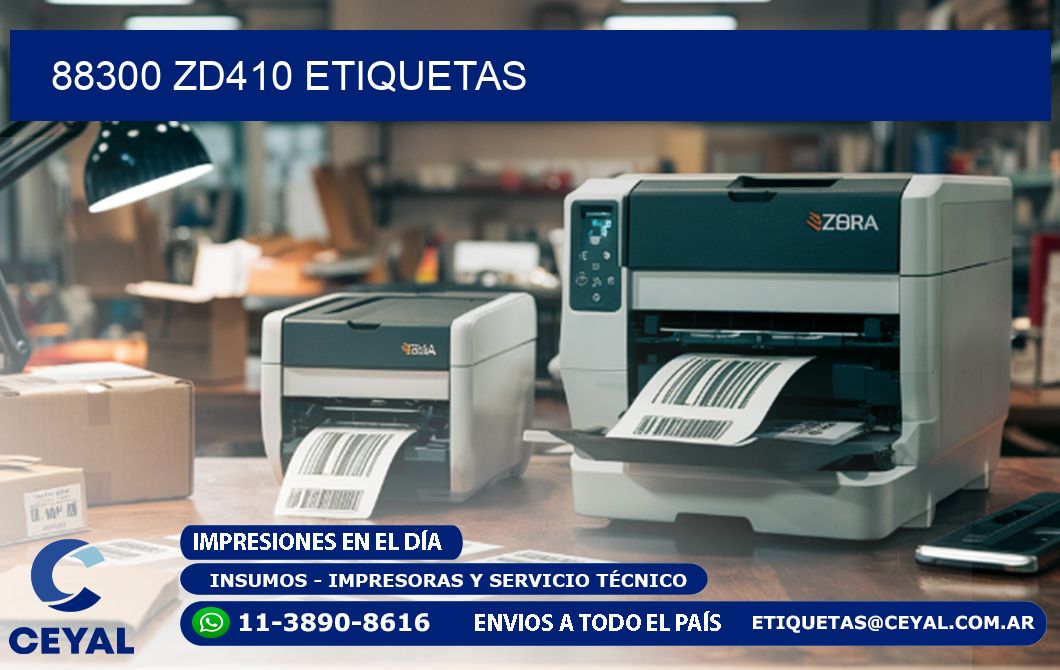 88300 ZD410 etiquetas