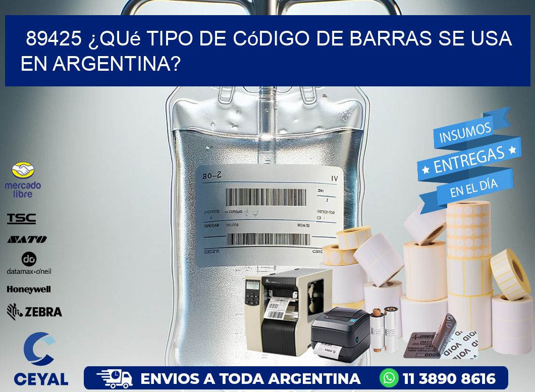 89425 ¿Qué tipo de código de barras se usa en Argentina?