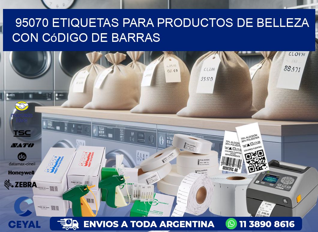 95070 etiquetas para productos de belleza con código de barras