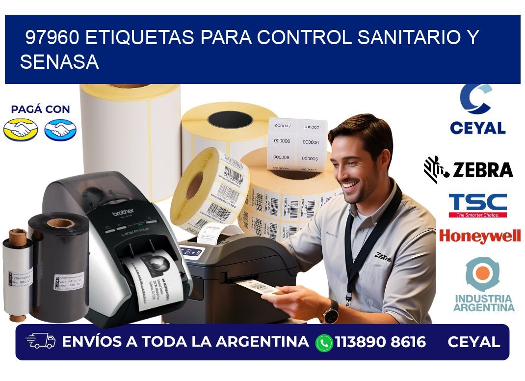 97960 etiquetas para control sanitario y SENASA