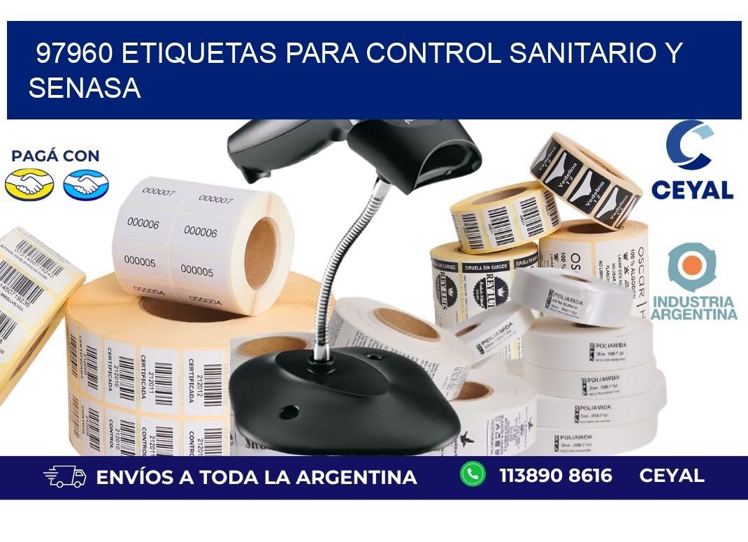 97960 etiquetas para control sanitario y SENASA