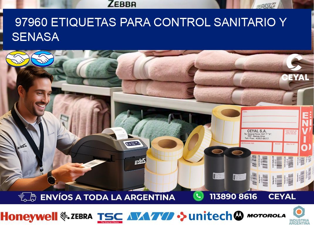 97960 etiquetas para control sanitario y SENASA