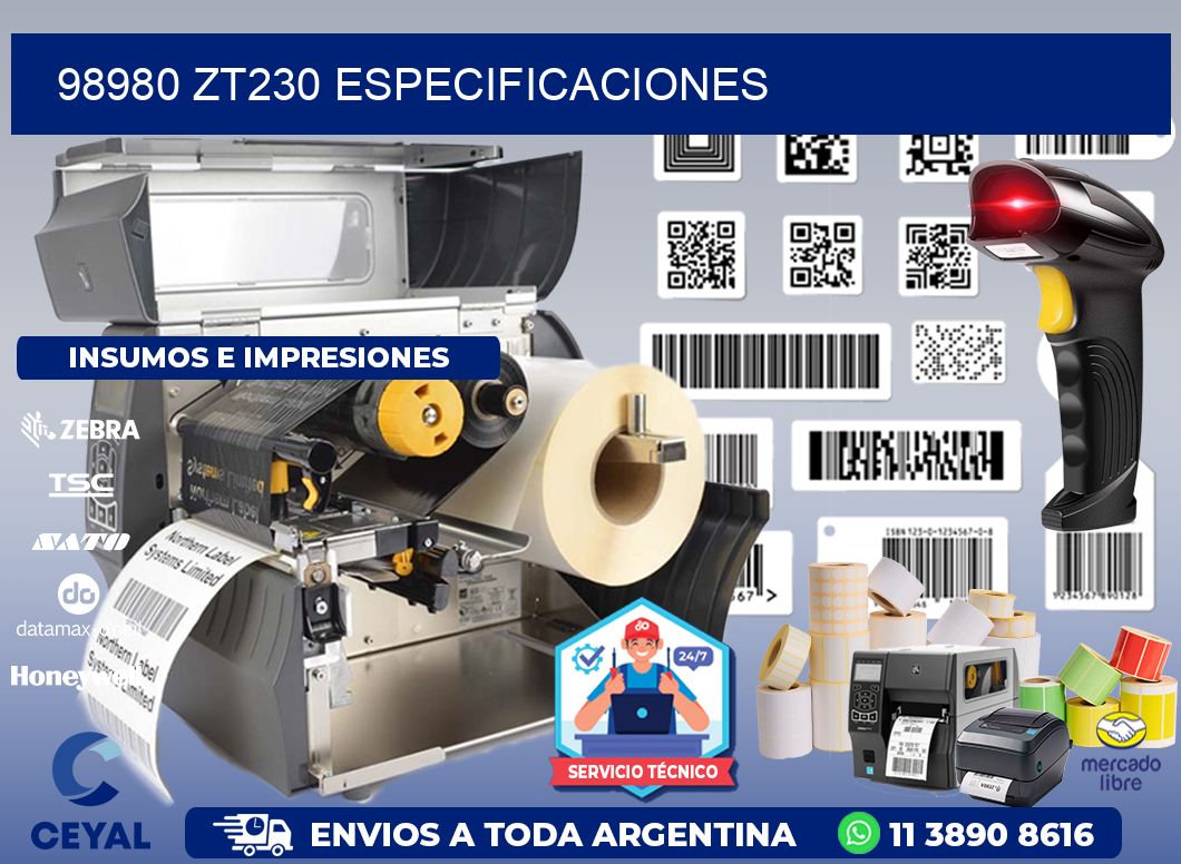 98980 ZT230 especificaciones