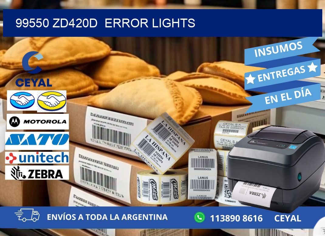 99550 ZD420d  error lights