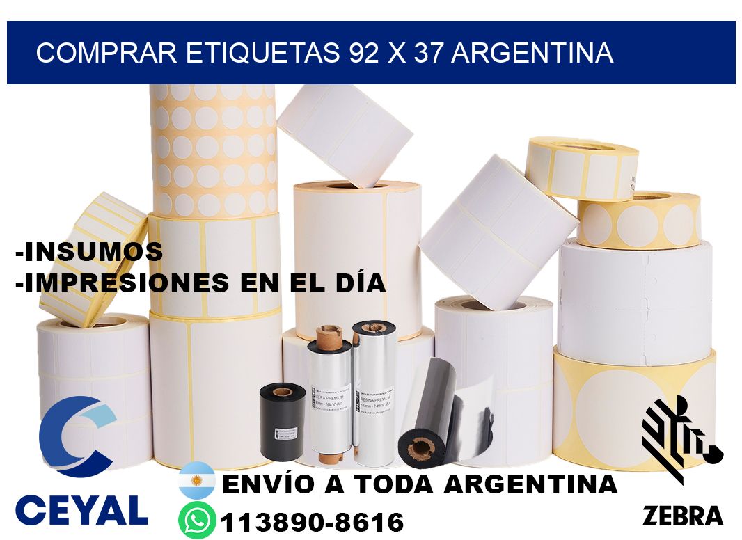 Comprar etiquetas 92 x 37 argentina