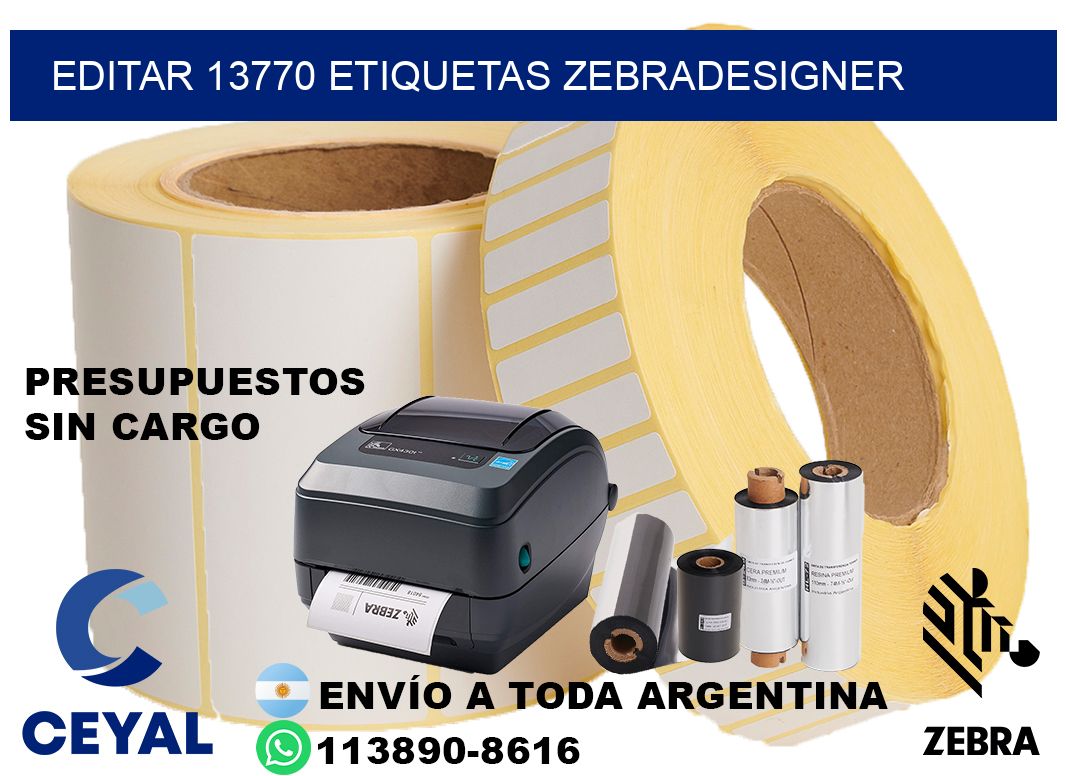 EDITAR 13770 ETIQUETAS ZEBRADESIGNER